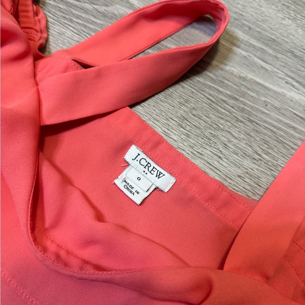 •J.CREW• CORAL RUFFLE BLOUSE - Picture 6 of 6